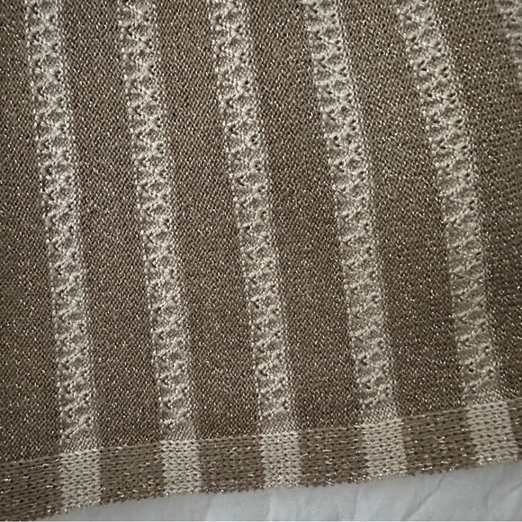 Calvin Klein Gold Metallic Sweater Dress - Picture 12 of 17